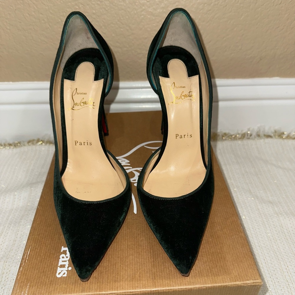 Christian Louboutin Ibiza 100 Velluto Stampato/GG 39 - Picture 3 of 7